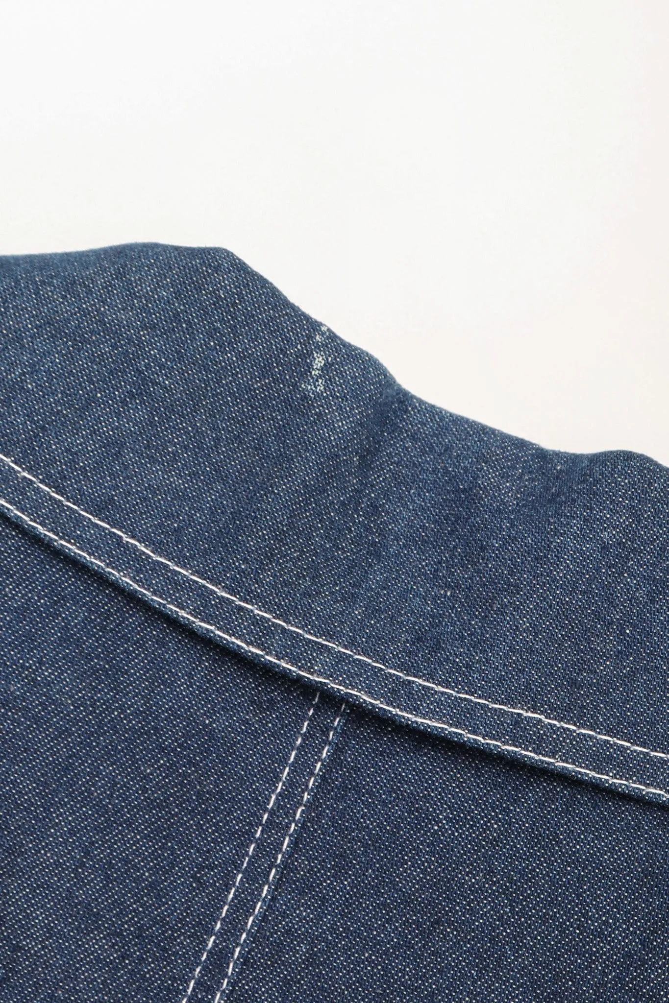 Denim Wide Lapel Flare Jacket