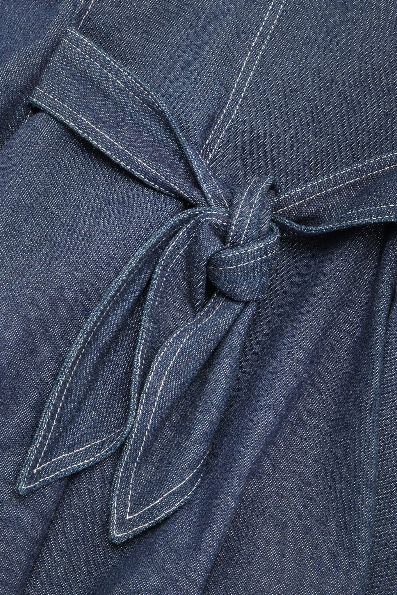 Denim Wide Lapel Flare Jacket