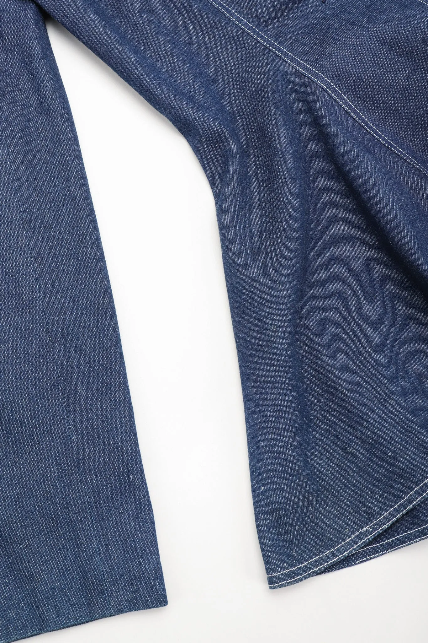Denim Wide Lapel Flare Jacket