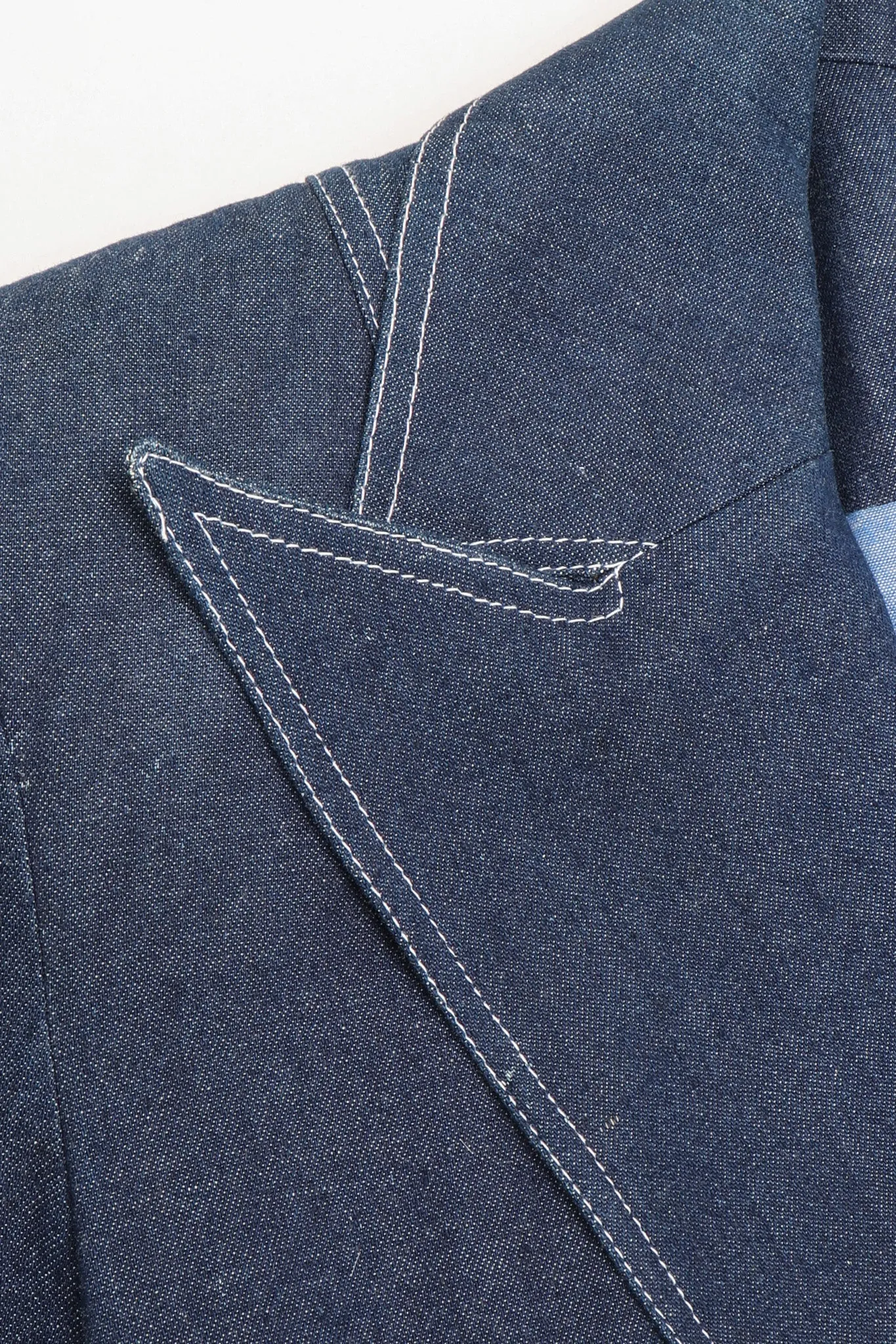 Denim Wide Lapel Flare Jacket