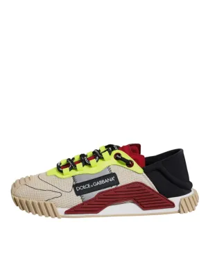 Dolce&Gabbana NS1 Men Multicolor Sneakers Nylon Printed Flat Trainer Shoes EU 40