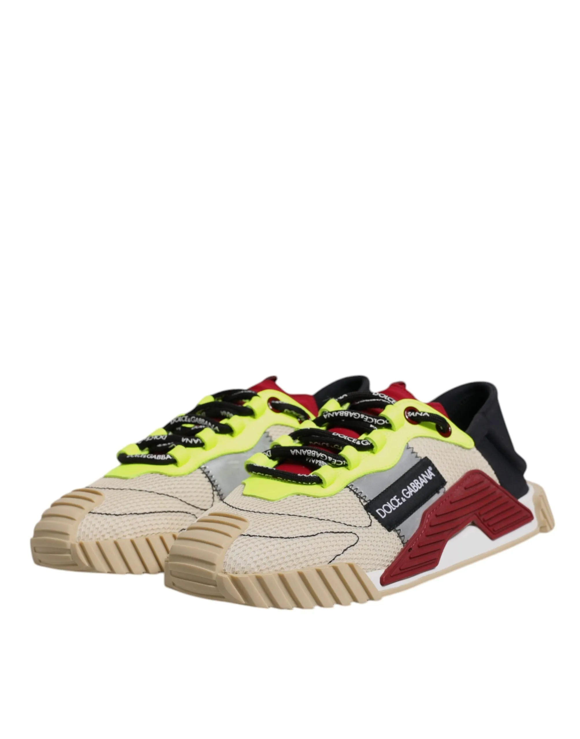 Dolce&Gabbana NS1 Men Multicolor Sneakers Nylon Printed Flat Trainer Shoes EU 40