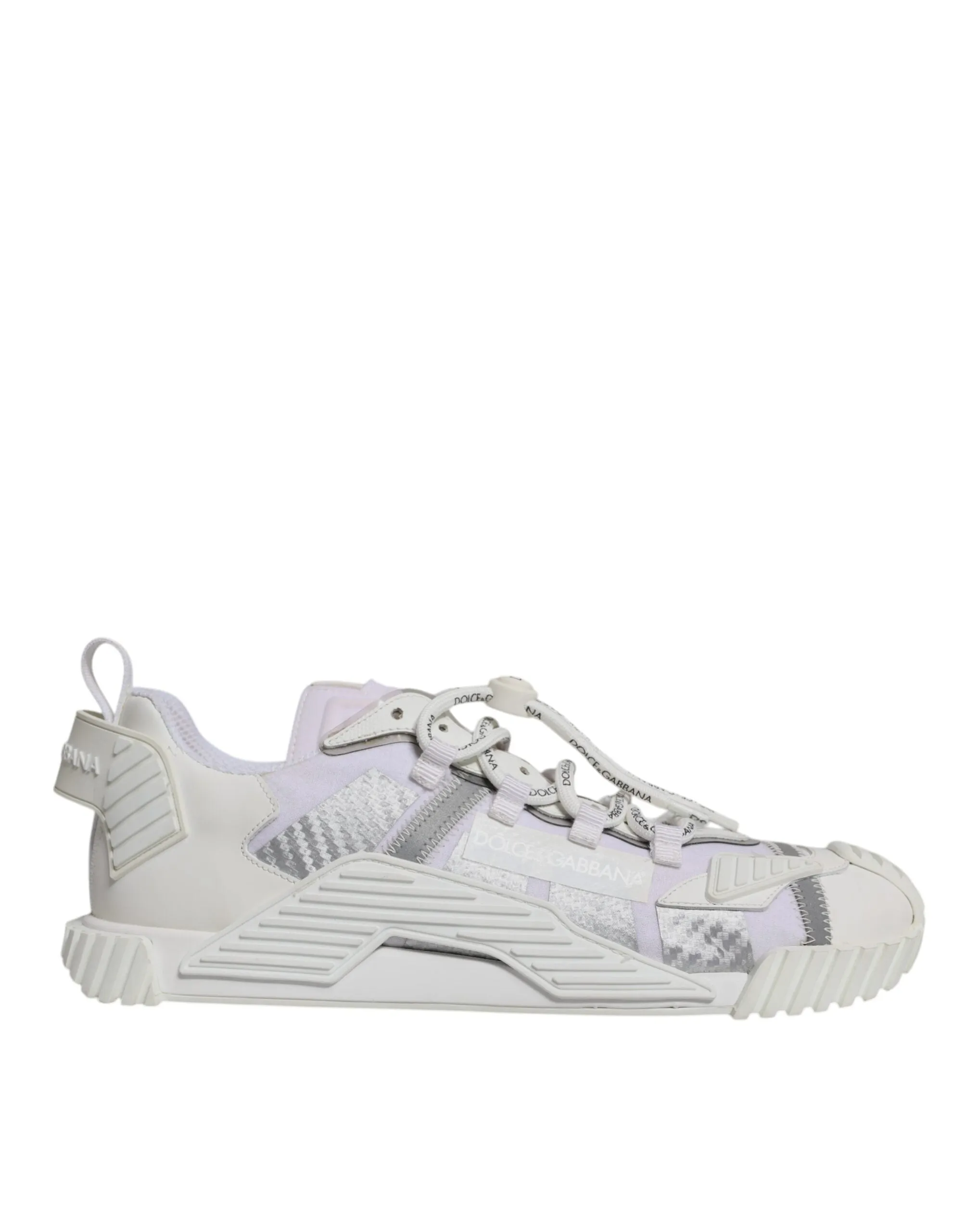 Dolce&Gabbana NS1 Men White Sneakers Cotton Blend Athletic Trainer Shoes EUR 44