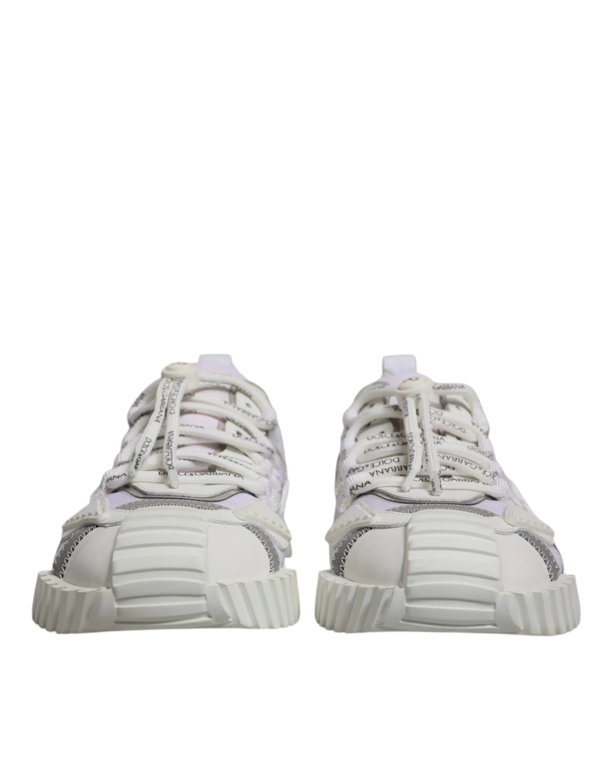 Dolce&Gabbana NS1 Men White Sneakers Cotton Blend Athletic Trainer Shoes EUR 44
