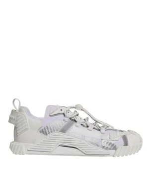 Dolce&Gabbana NS1 Men White Sneakers Cotton Blend Athletic Trainer Shoes EUR 44