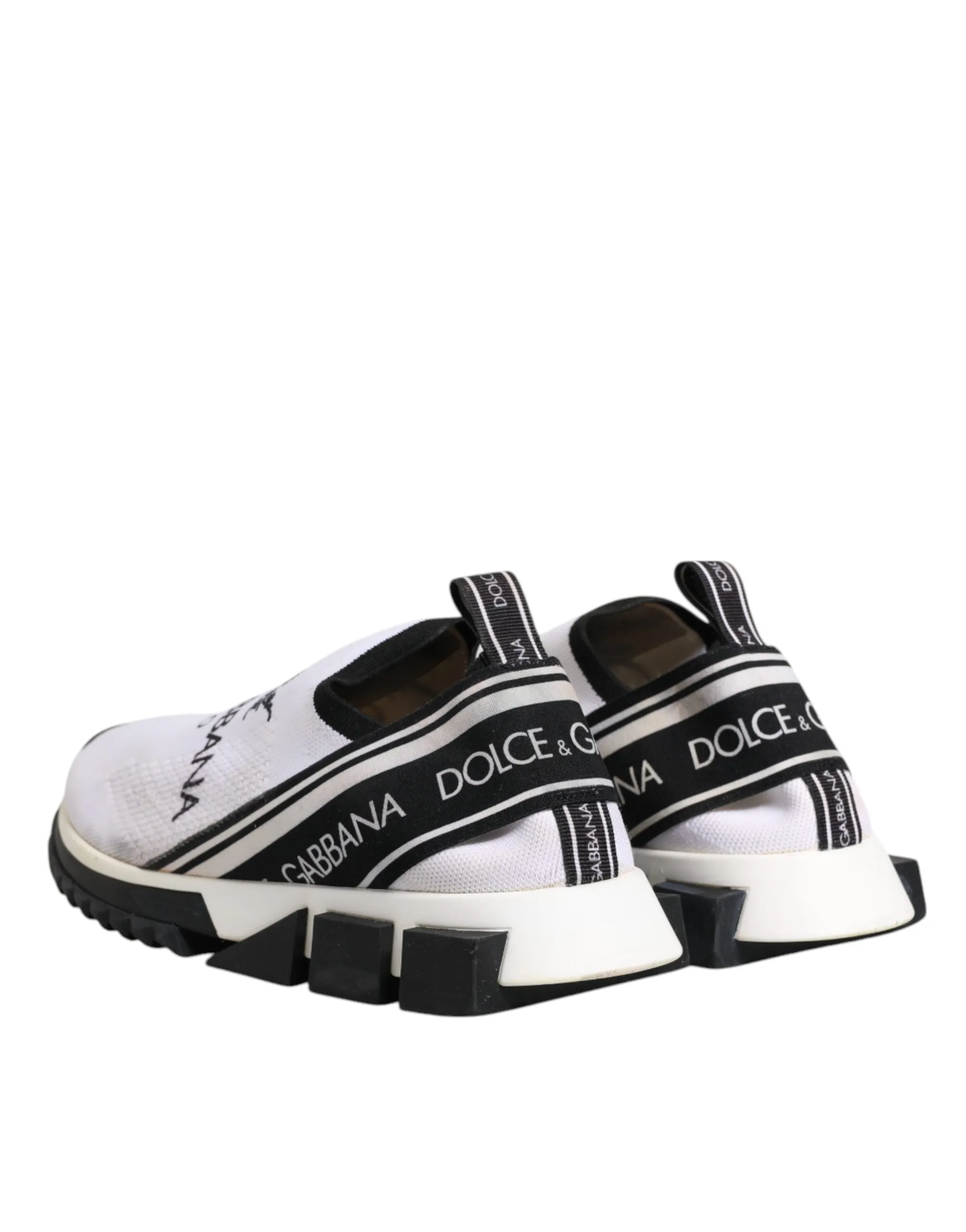Dolce&Gabbana Sorrento Men White Sneakers Polyester Printed Trainer Shoes EUR 43