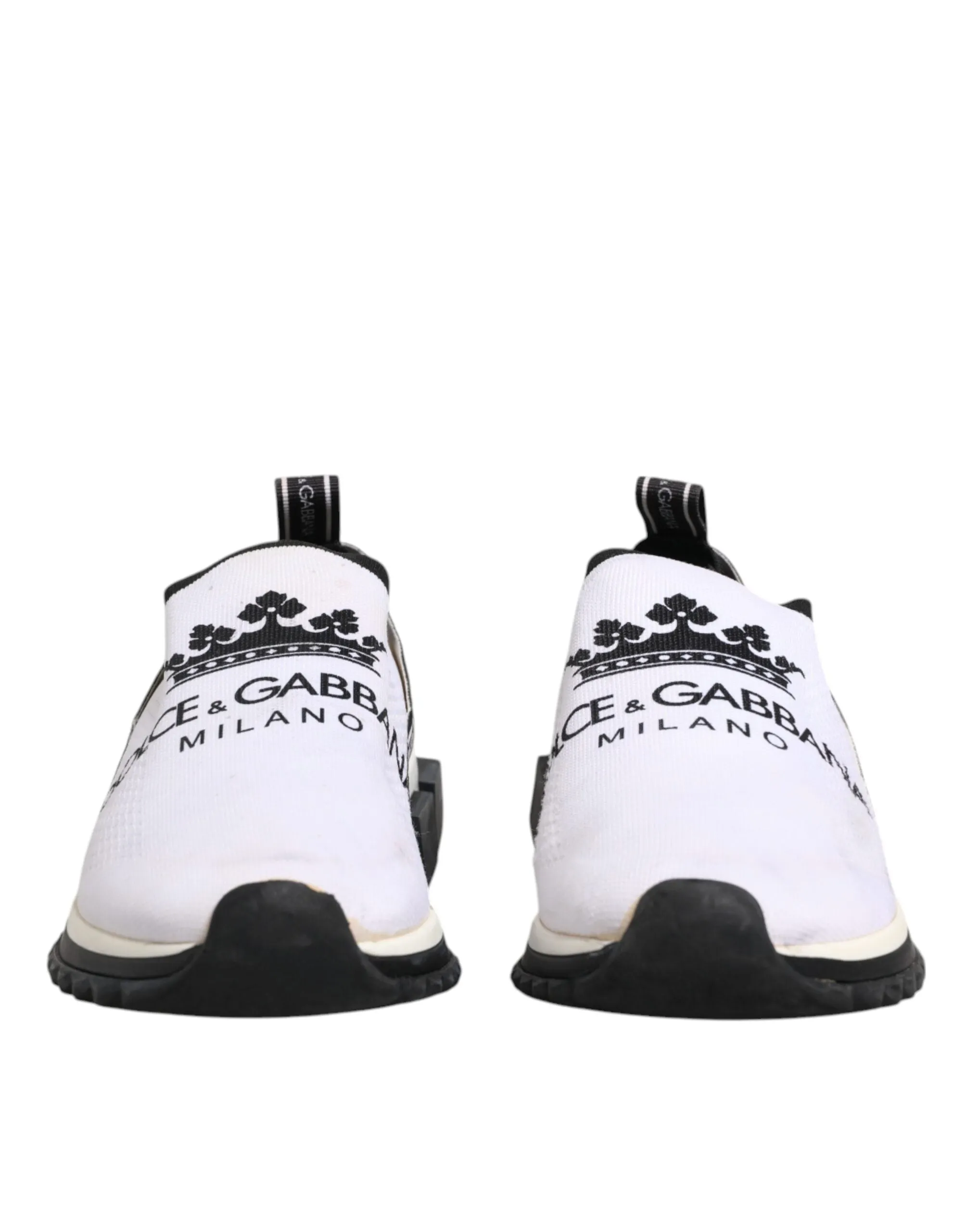 Dolce&Gabbana Sorrento Men White Sneakers Polyester Printed Trainer Shoes EUR 43