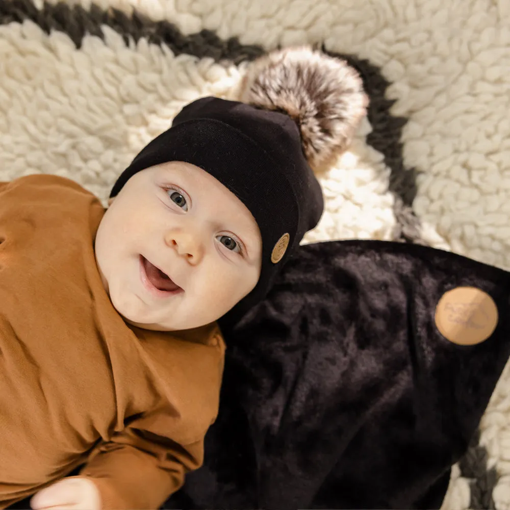 Doudou pour siège d'auto bébé en Minky
