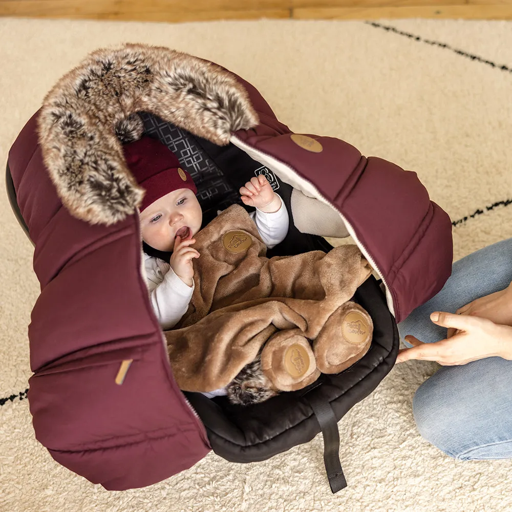 Doudou pour siège d'auto bébé en Minky