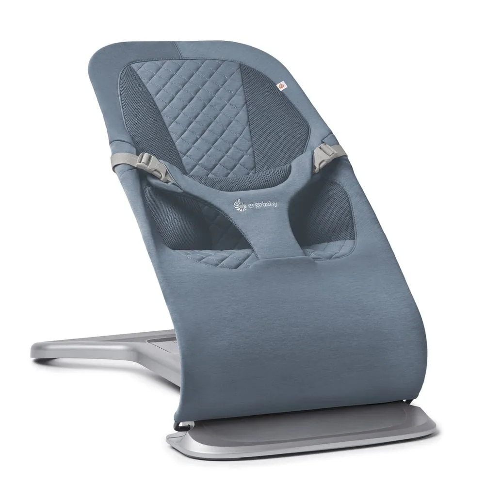 ErgoBaby Evolve Bouncer in Oxford Blue