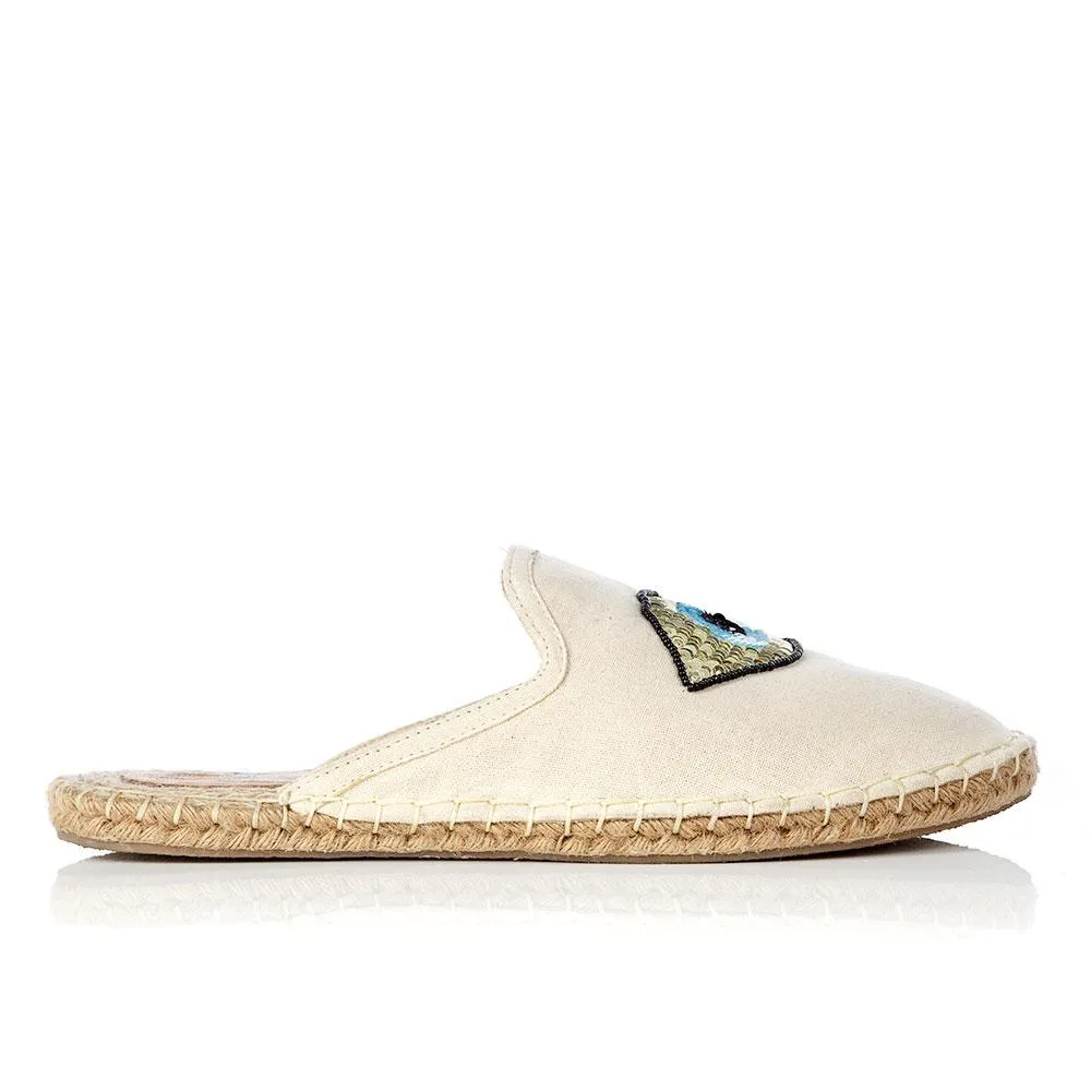EVILL EYE OFF WHITE MULES