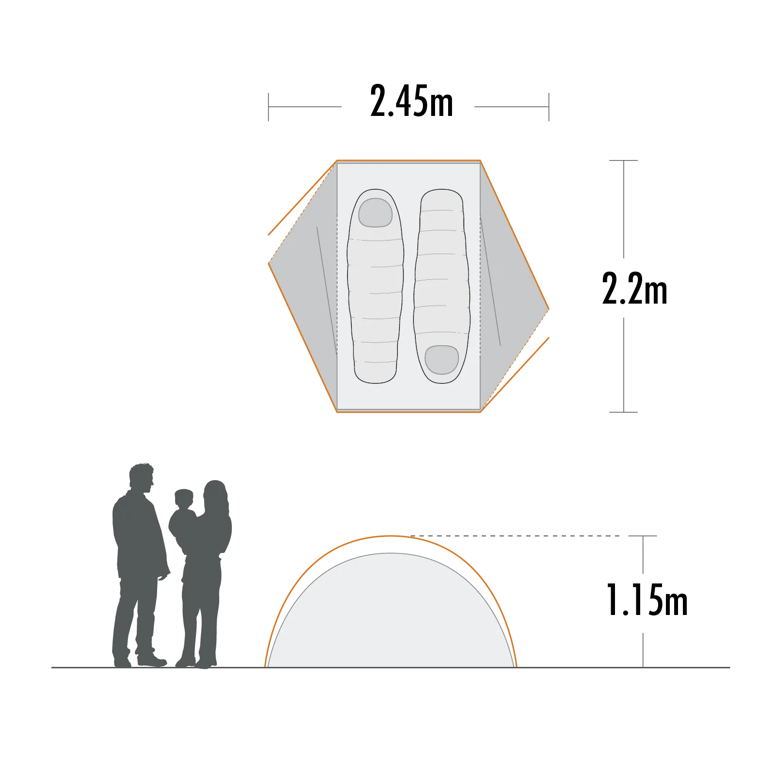 Explore Planet Earth - Spartan 2 Person Hiking Tent