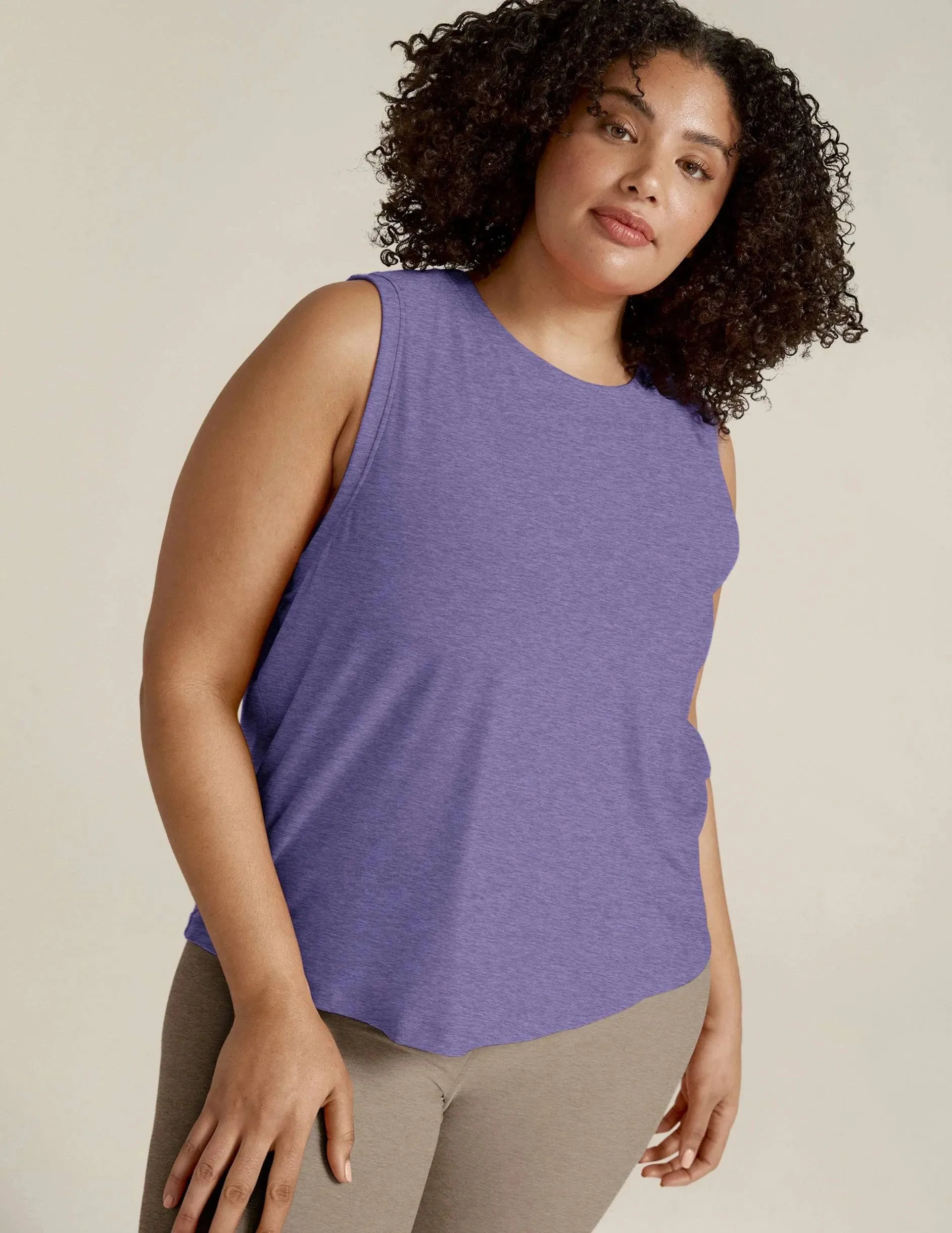 Featherweight Rebalance Tank by Beyond Yoga | Indigo Heather