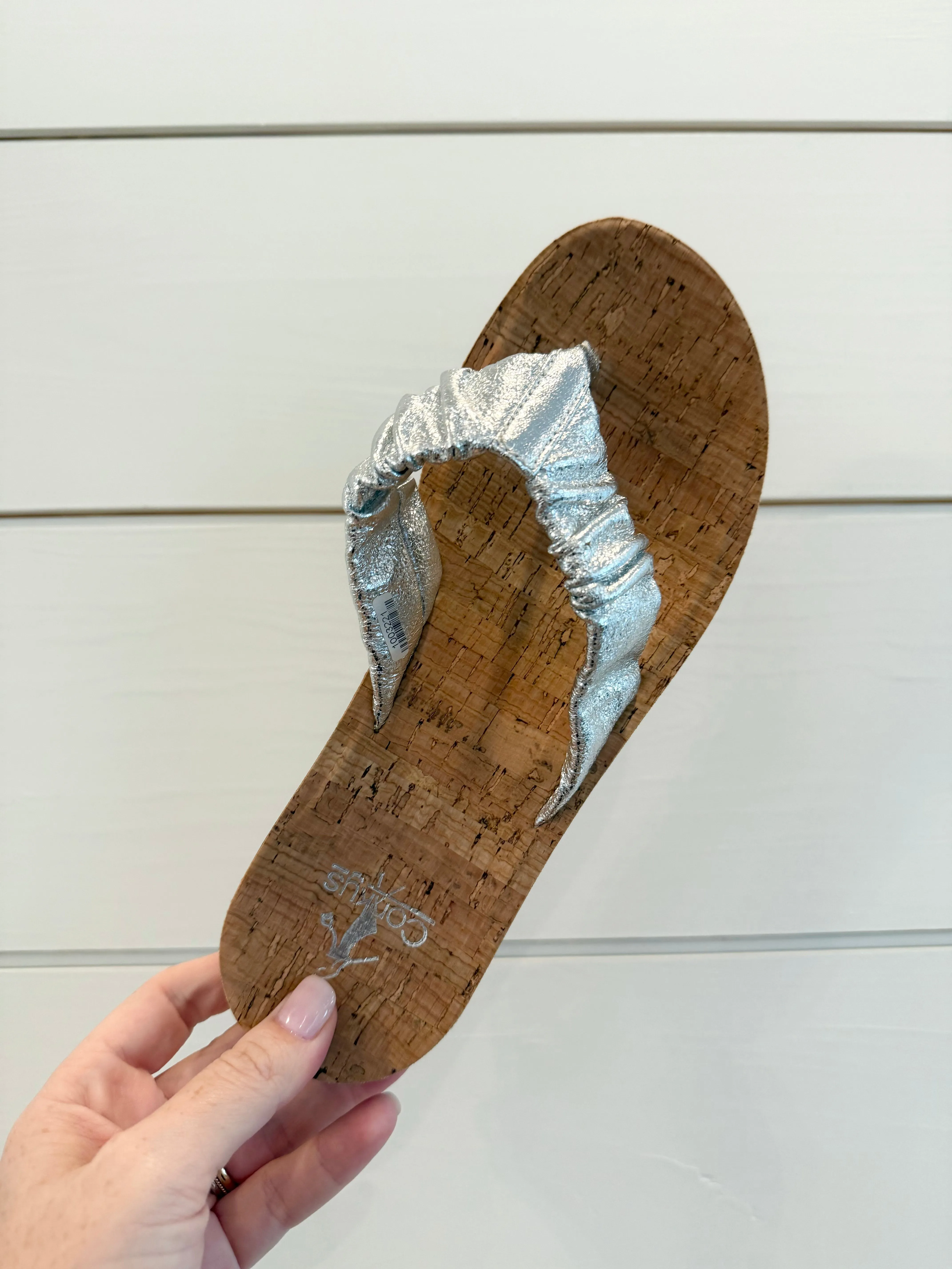 FINAL SALE: Cool Off Sandals by Corkys - Silver Metallic