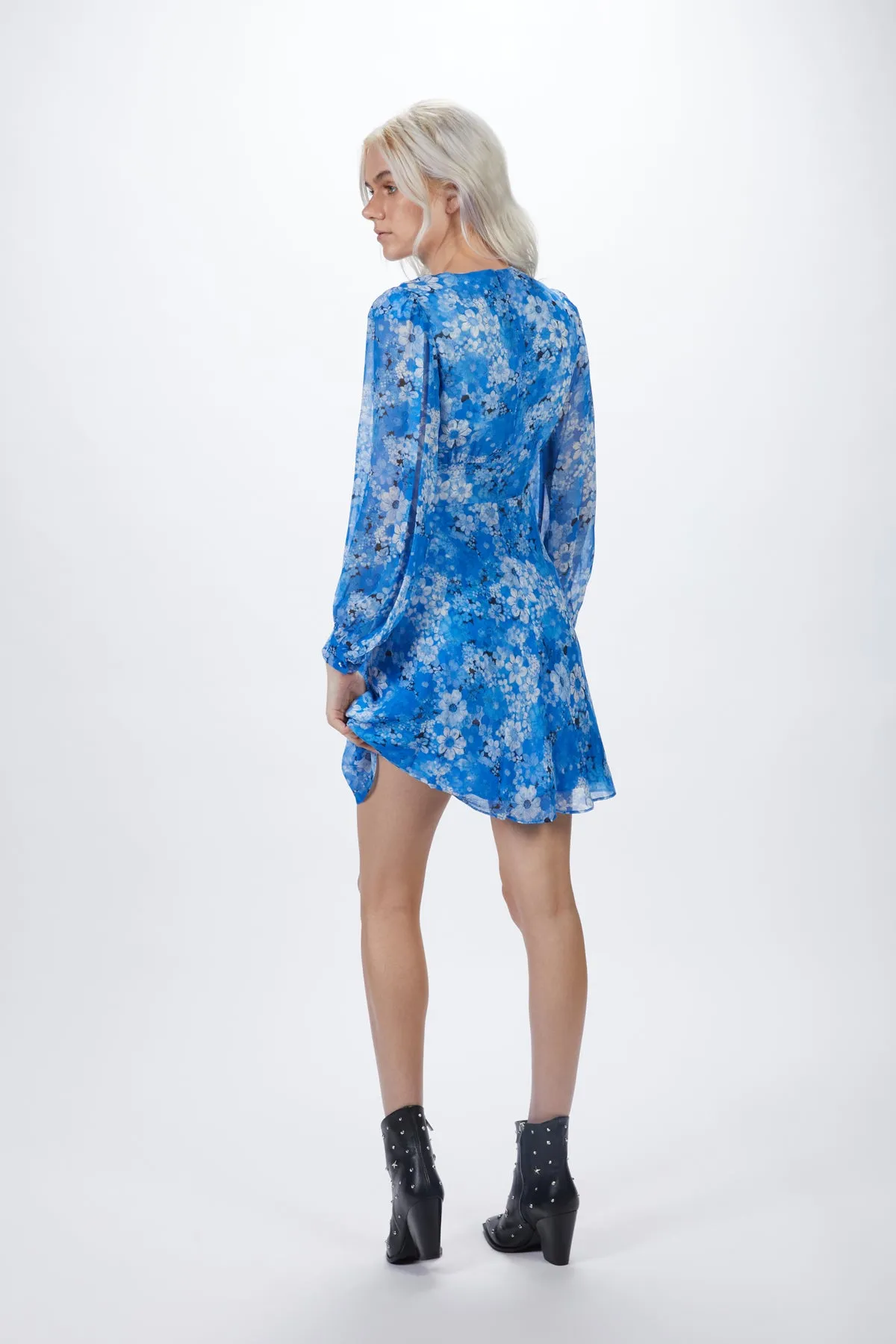 FLORAL-PRINT MINI DRESS
