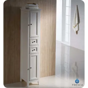 Fresca FST2060AW Oxford Antique White Tall Bathroom Linen Cabinet