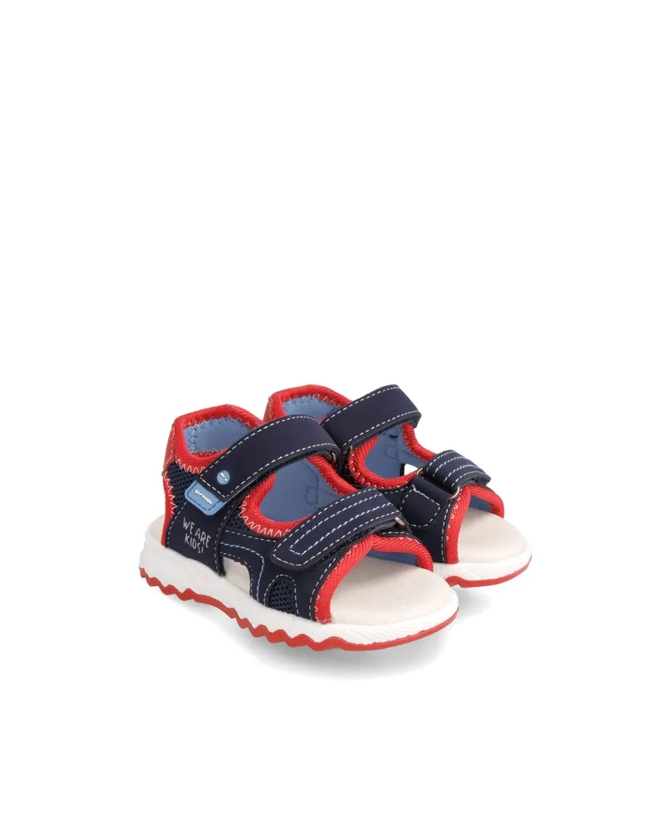 Garvalin - Sandal- Marino Navy/Red