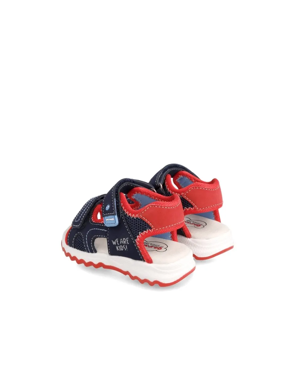 Garvalin - Sandal- Marino Navy/Red
