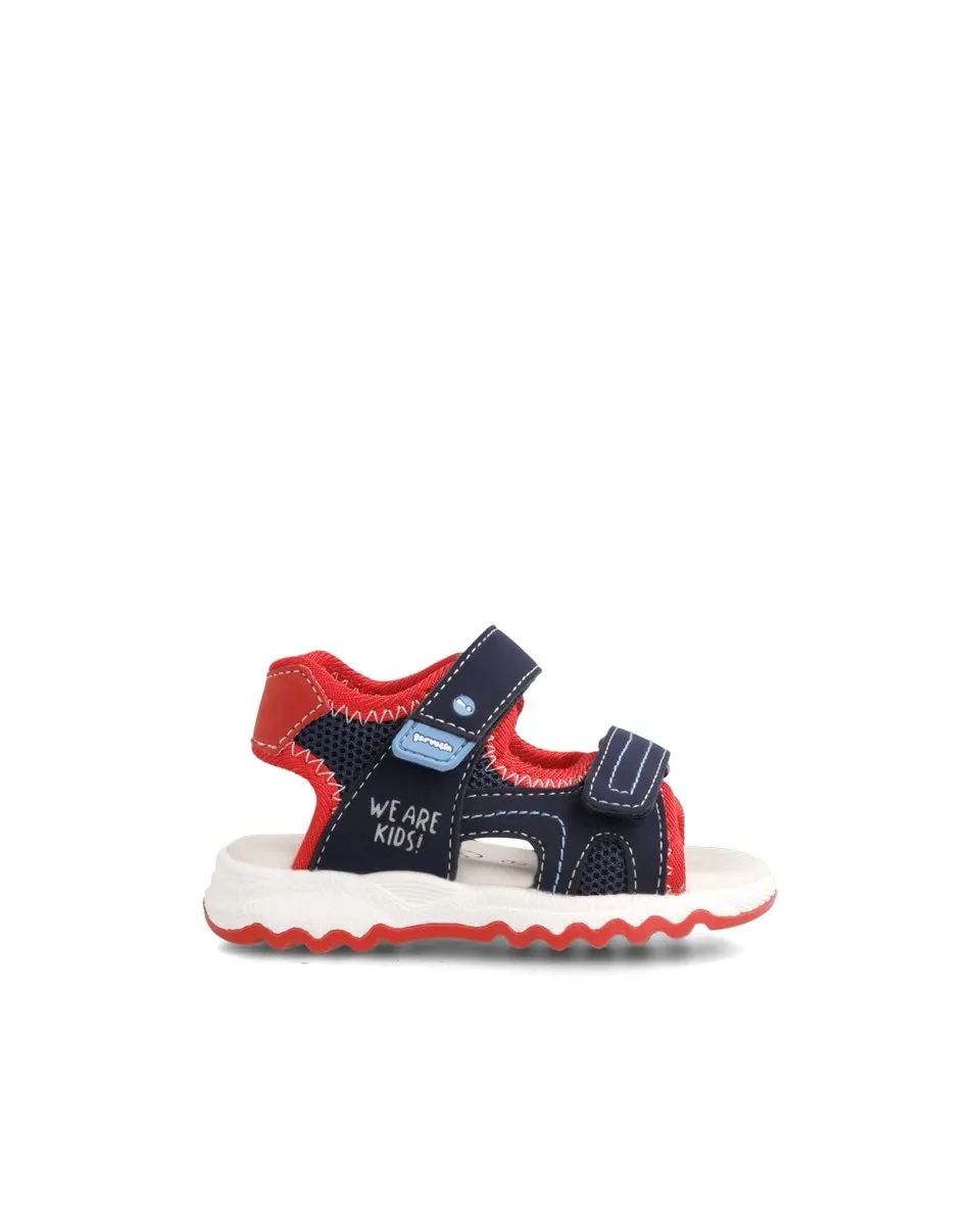 Garvalin - Sandal- Marino Navy/Red