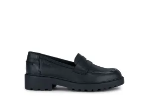 Geox Casey Black Patent Leather Loafer School Shoe