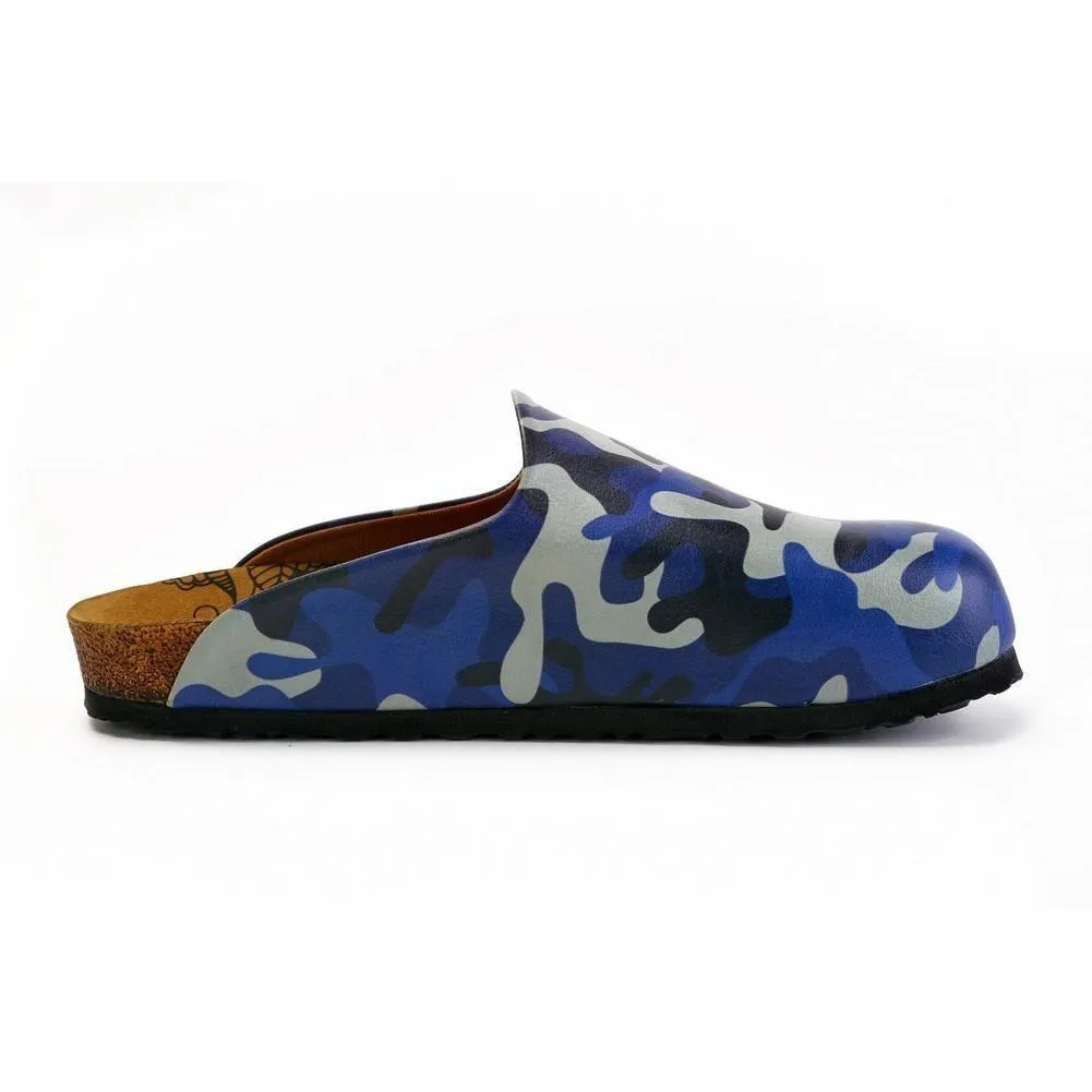 Grey, Dark Blue, Black Tones Colored Shaped and Moving Patterned Clogs - CET104