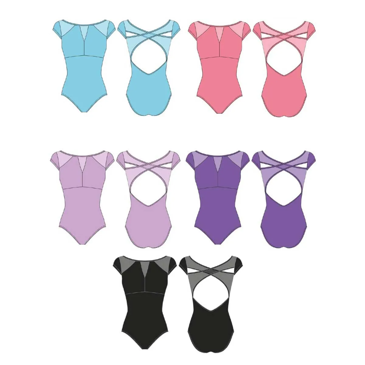 Grishko 3041 Paige Cap Sleeve Leotard - Adult