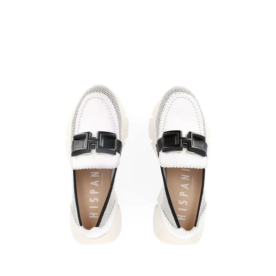 HAWAI - BLACK/WHITE LEATHER