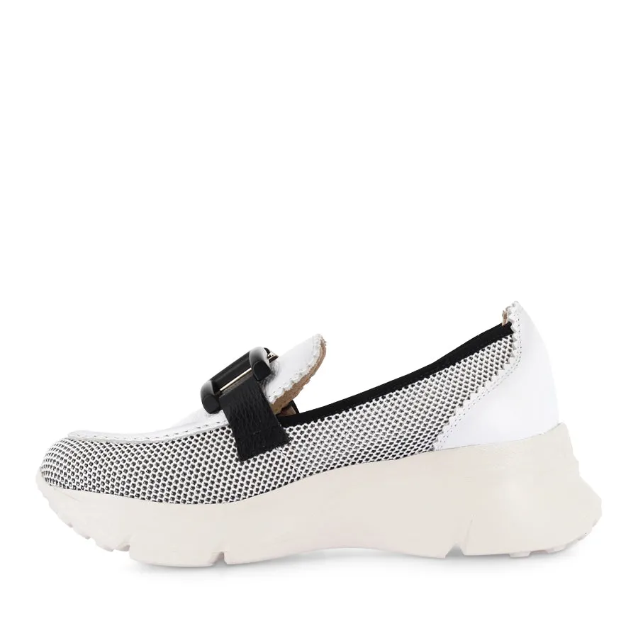 HAWAI - BLACK/WHITE LEATHER