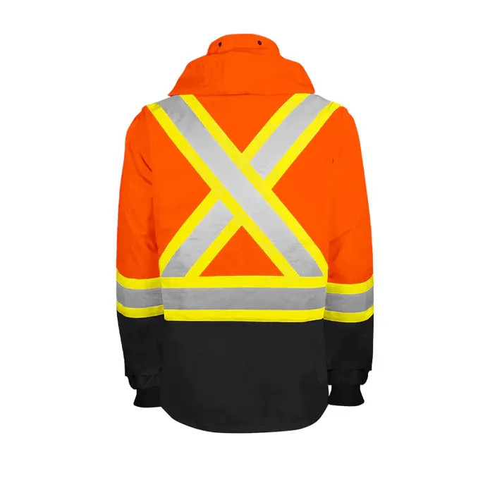 Hi-Vis Rain Jacket by Ground Force - Style RJ90