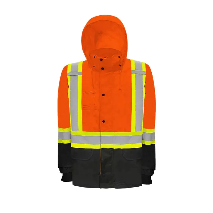 Hi-Vis Rain Jacket by Ground Force - Style RJ90
