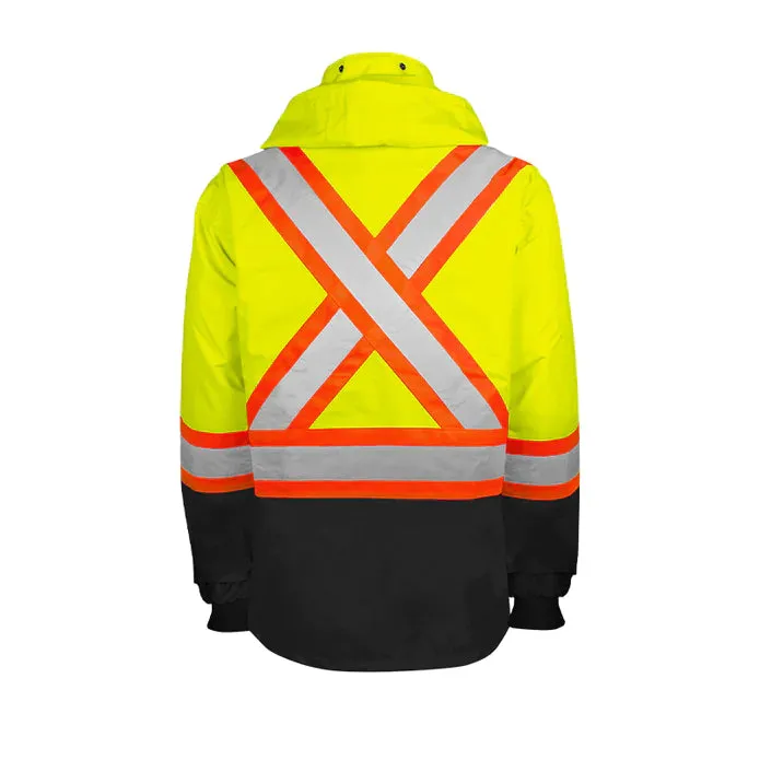 Hi-Vis Rain Jacket by Ground Force - Style RJ90