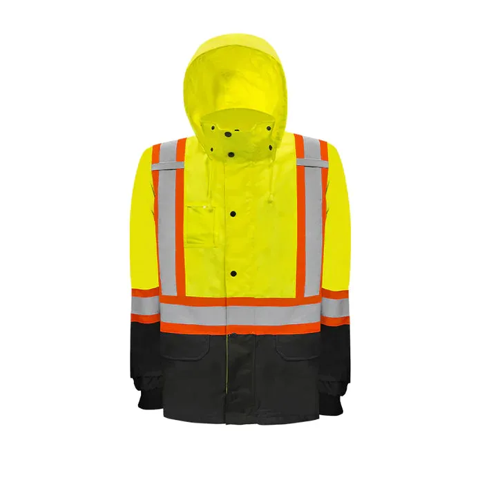 Hi-Vis Rain Jacket by Ground Force - Style RJ90