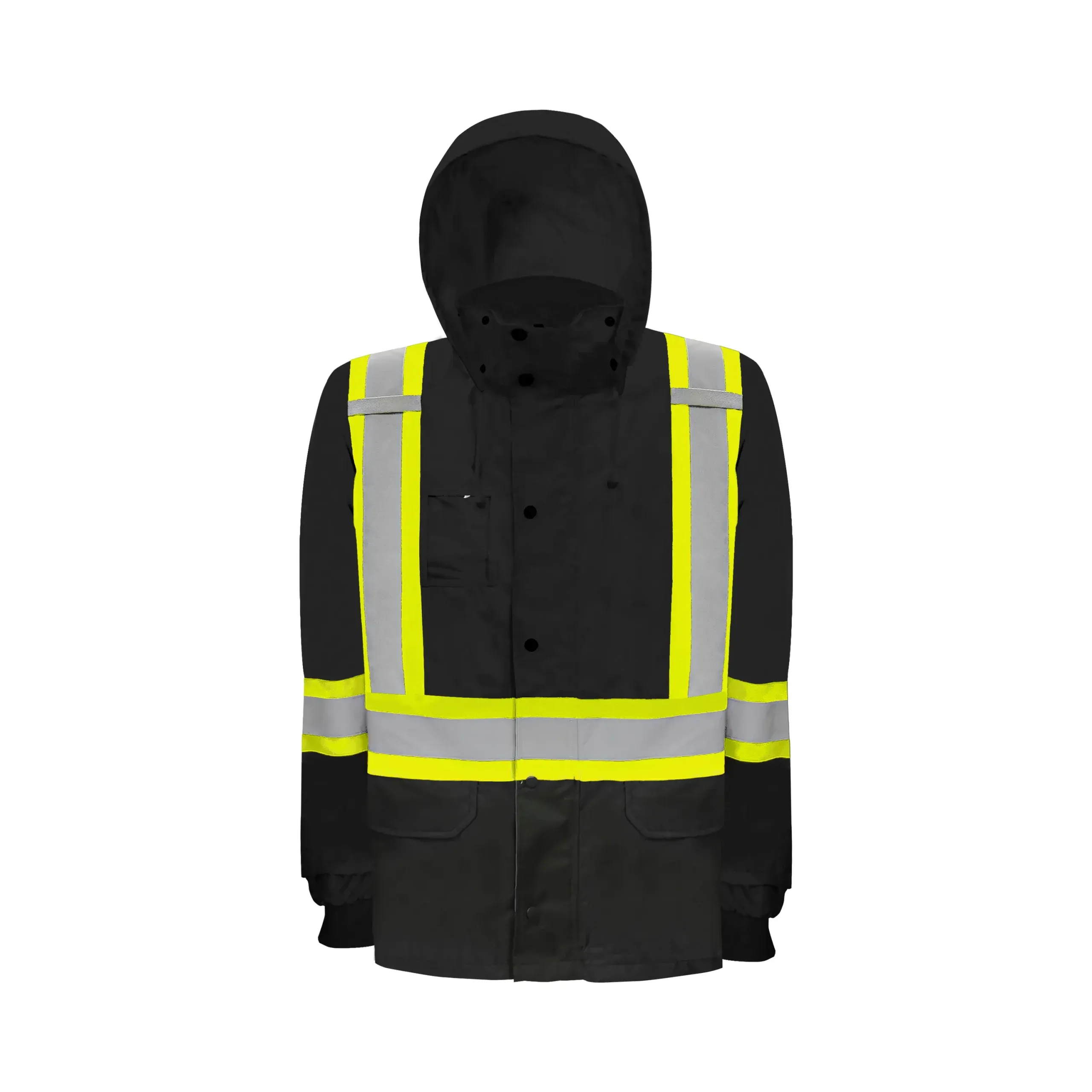 Hi-Vis Rain Jacket by Ground Force - Style RJ90