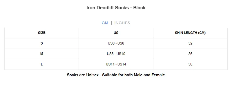 Iron Deadlift Socks - Black