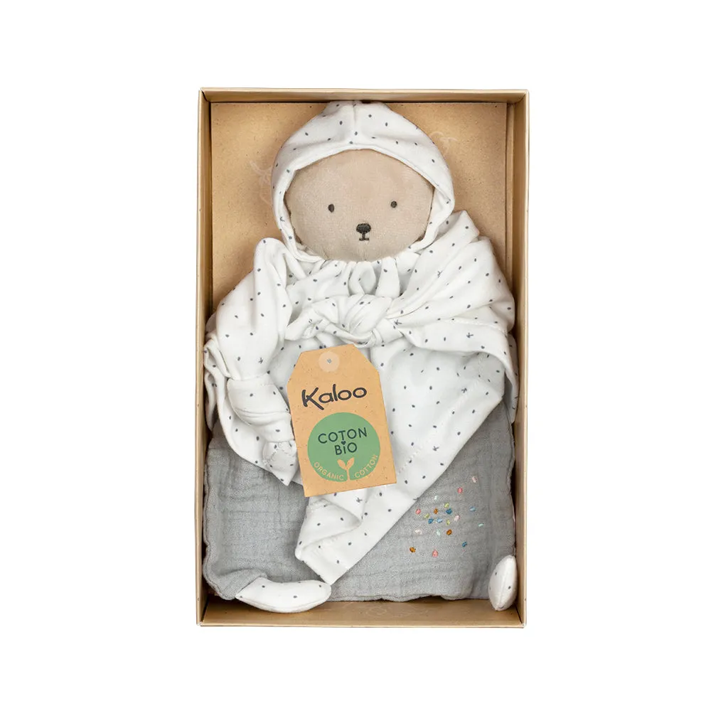 Kaloo Organic Cotton Doudou Bear Grey