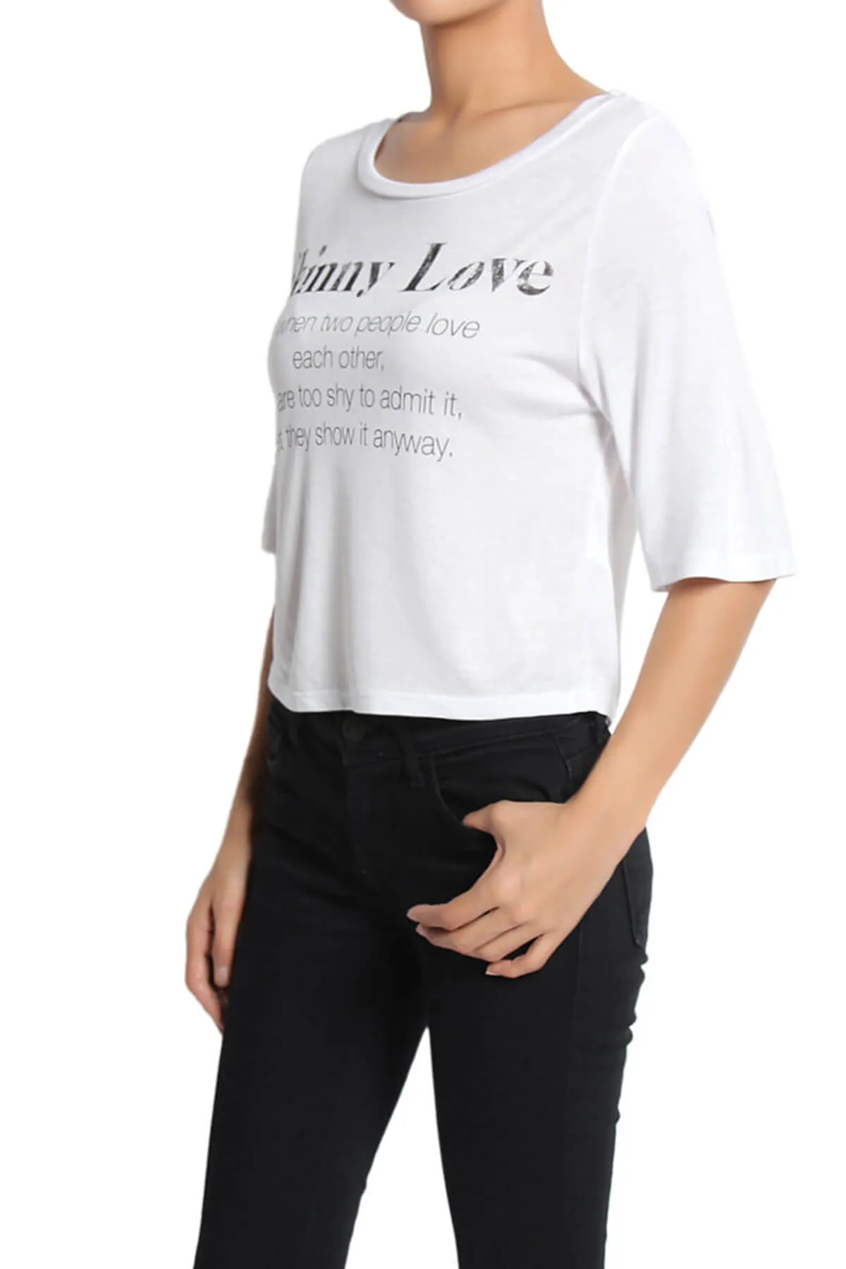 Karina Printed Modal Jersey Crop Tee