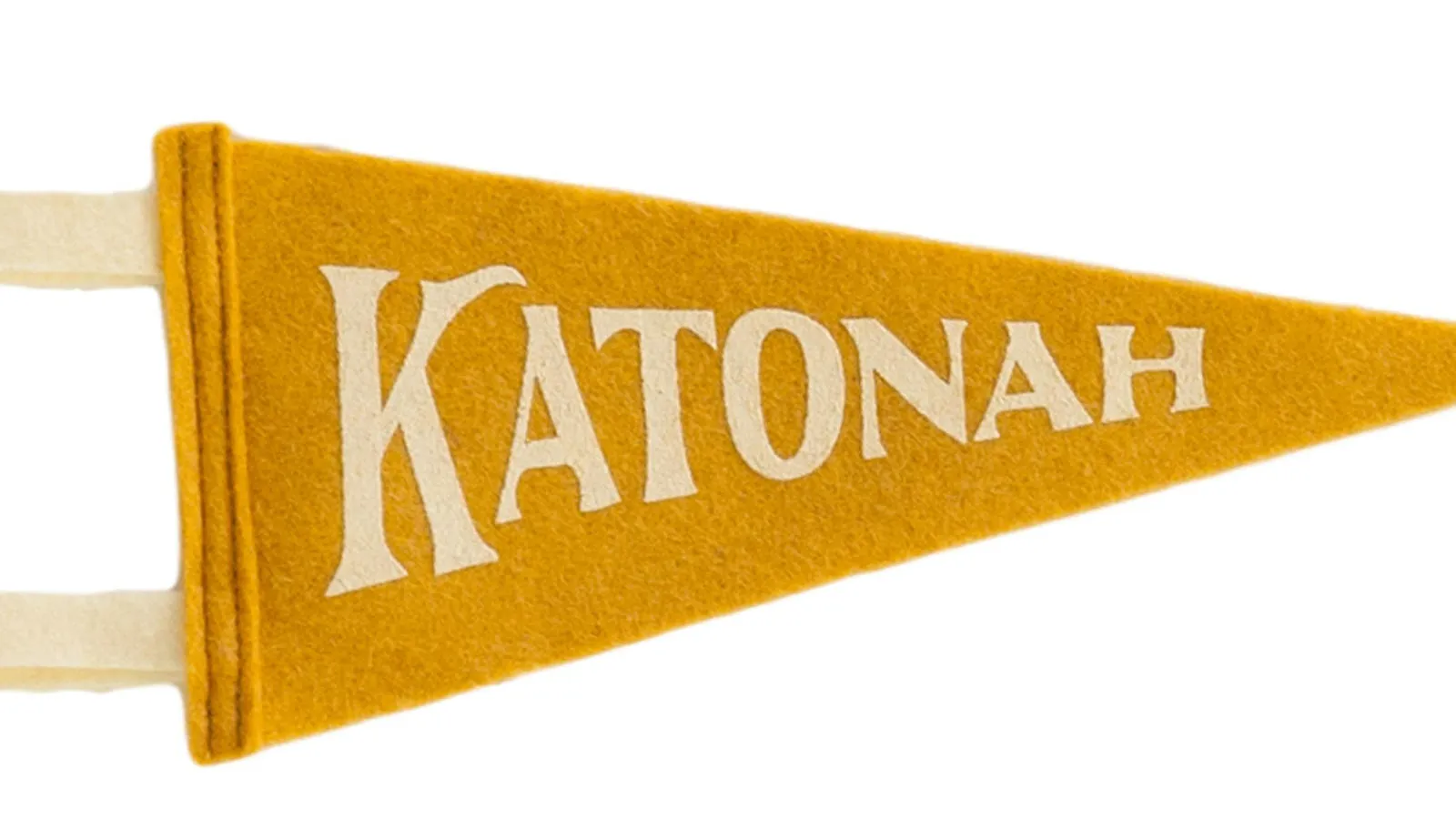 Katonah NY Mini Old Gold Felt Pennant