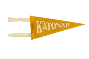Katonah NY Mini Old Gold Felt Pennant