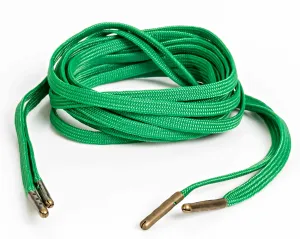 Kelly Green Flat Shoe Laces Steel Tip