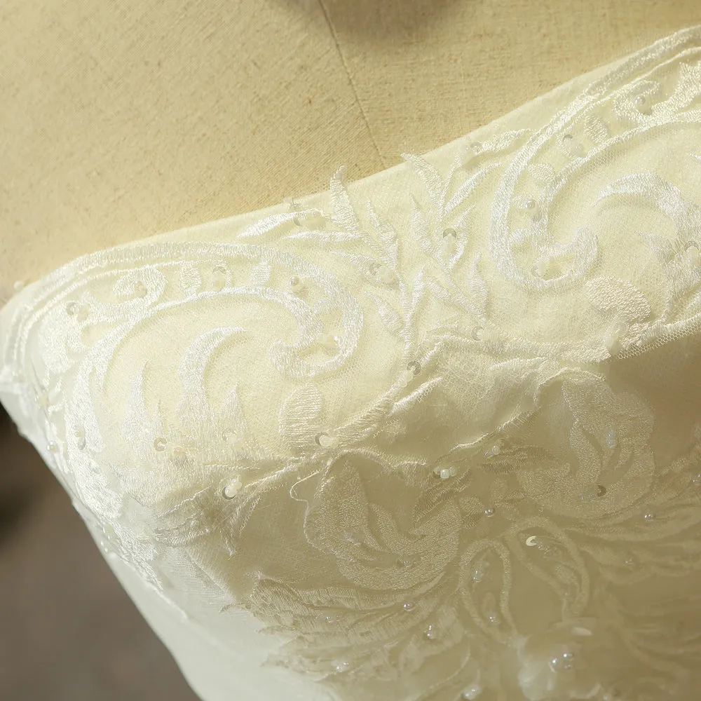 Lace Vintage Strapless Princess Wedding Dress