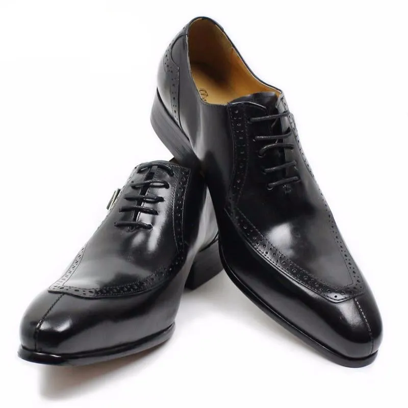 LUXURY LEATHER MEN SHOES CASUAL MEN OFFICE BUSINESS WEDDING SHOE