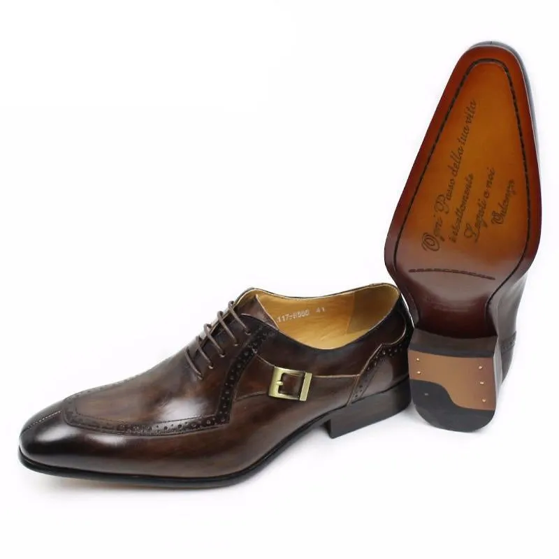 LUXURY LEATHER MEN SHOES CASUAL MEN OFFICE BUSINESS WEDDING SHOE