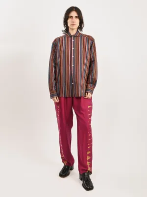 Maroon Multi Stripe Claude Shirt