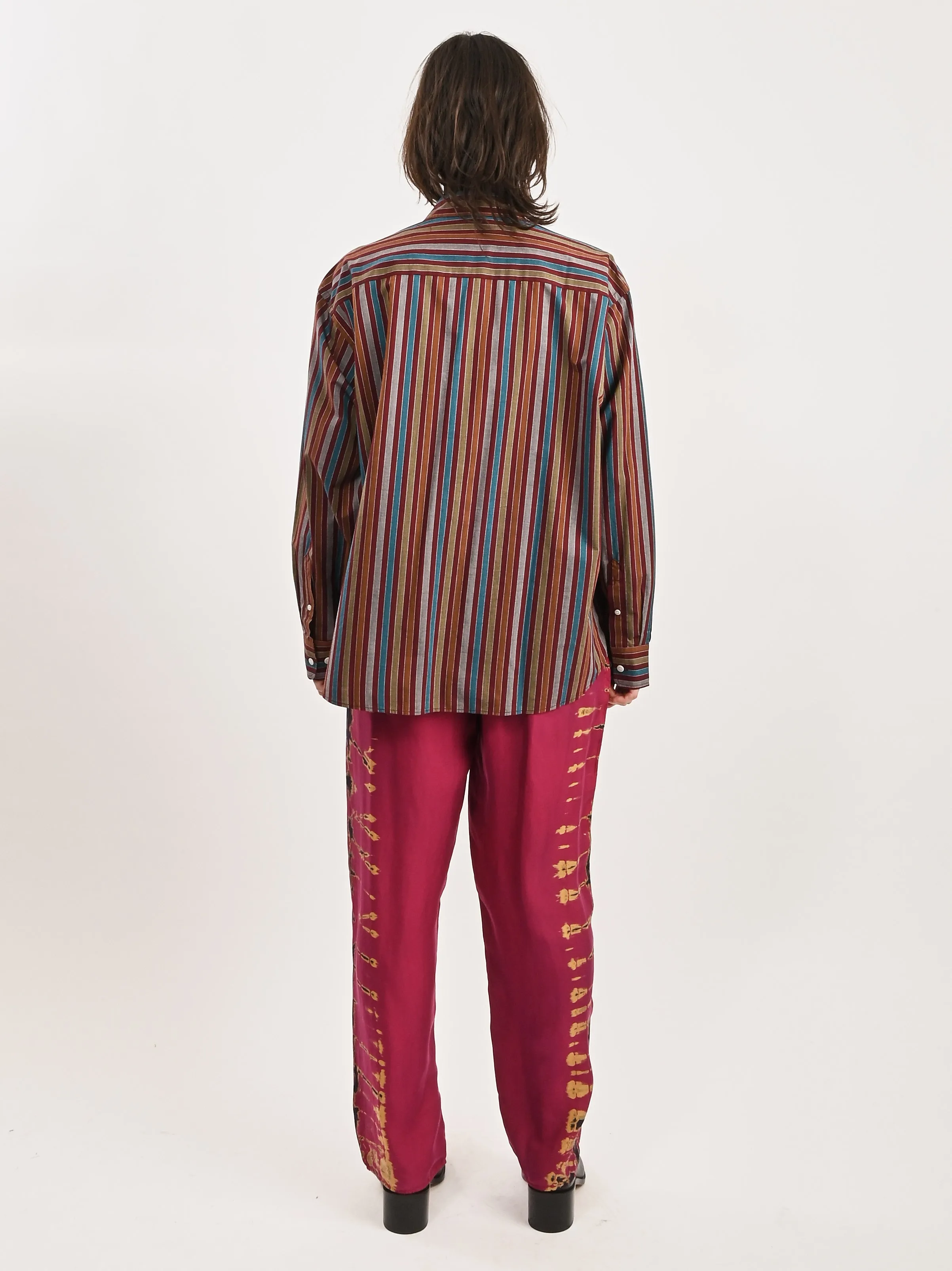 Maroon Multi Stripe Claude Shirt