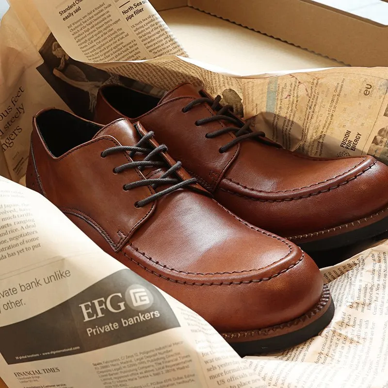 Men's breathable leather business casual shoes