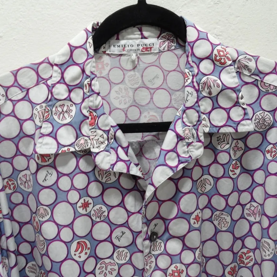 Mens Emilio Pucci Printed Button Down Shirt