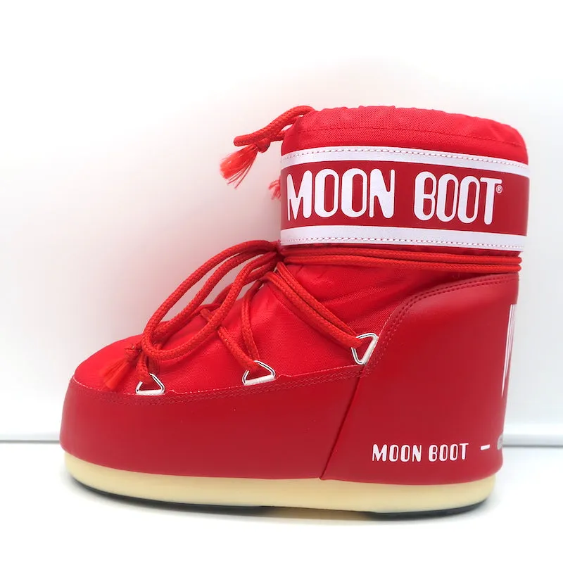 Moon Boot Icon Low Snowboots Red Nylon Size 6 NEW