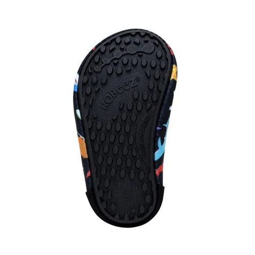 Multi Sharks Aqua Shoes in Black