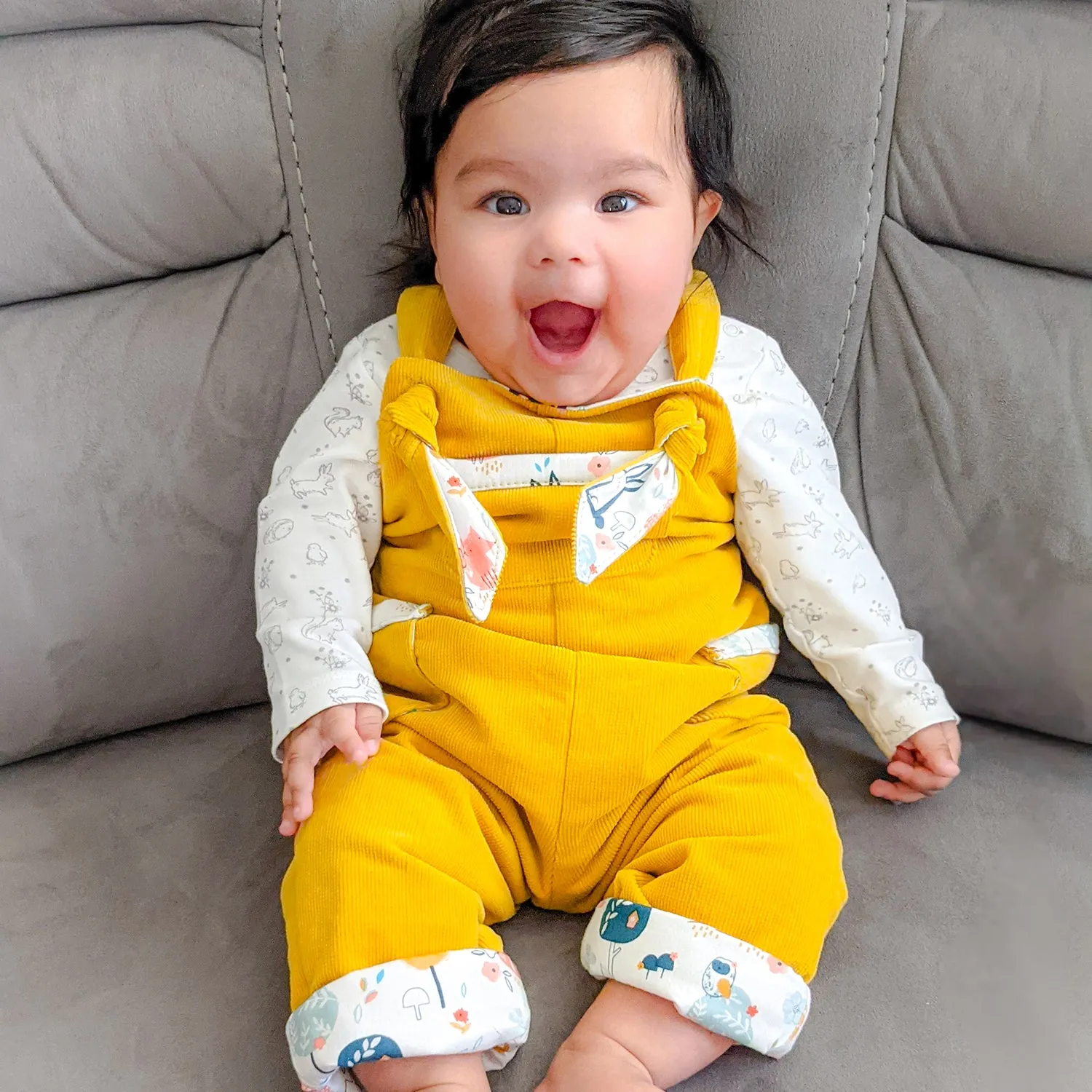 Mustard Corduroy Dungarees (Pre-order)
