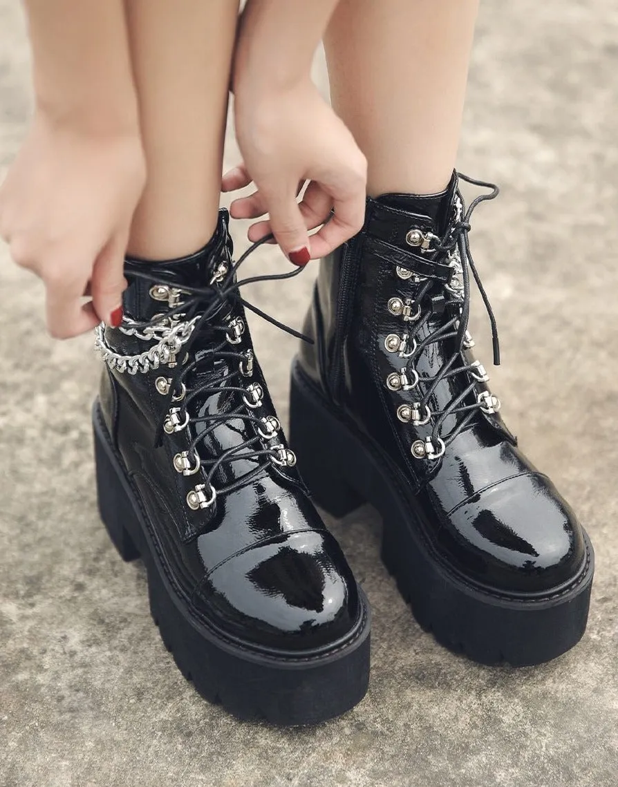 New Punk Women Boots Big Size